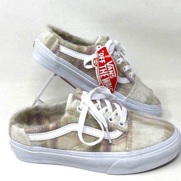 VANS Old Skool Mule Sneakers Soft Plaid Low Top Canvas Women's VN0A4P3Y98A - Picture 1 of 10